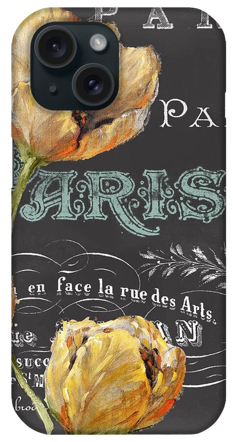 Travel iPhone Case featuring the painting Chalkboard Paris II by Studio W