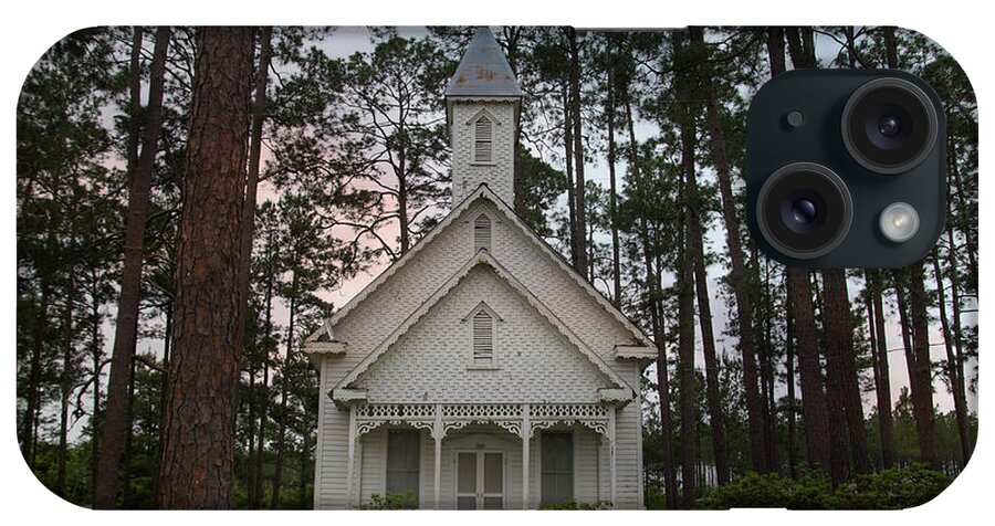 Historic iPhone Case featuring the photograph Chapel in the Woods by Kelly Gomez