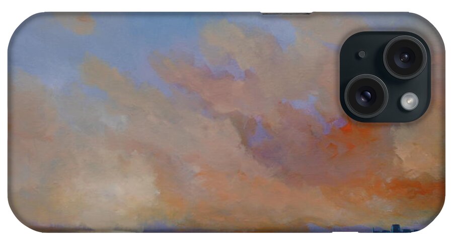  Charles Fort iPhone Case featuring the painting Charles Fort Kinsale below a painted sky by Conor Murphy