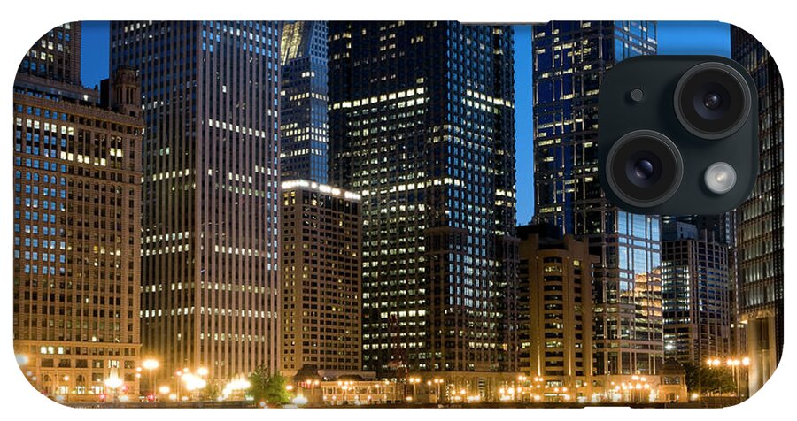 Chicago River iPhone Case featuring the photograph Chicago At Dusk by Chris Pritchard