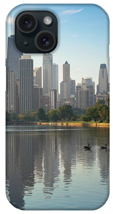 Grass iPhone Case featuring the photograph Chicago - Lincoln Park At Sunrise by Tacojim