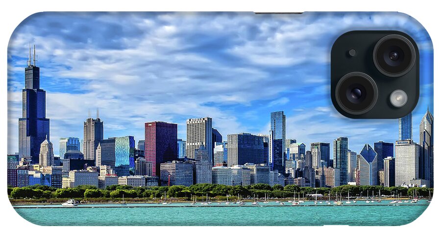Chicago iPhone Case featuring the photograph Chicago Skyline by Mitchell R Grosky