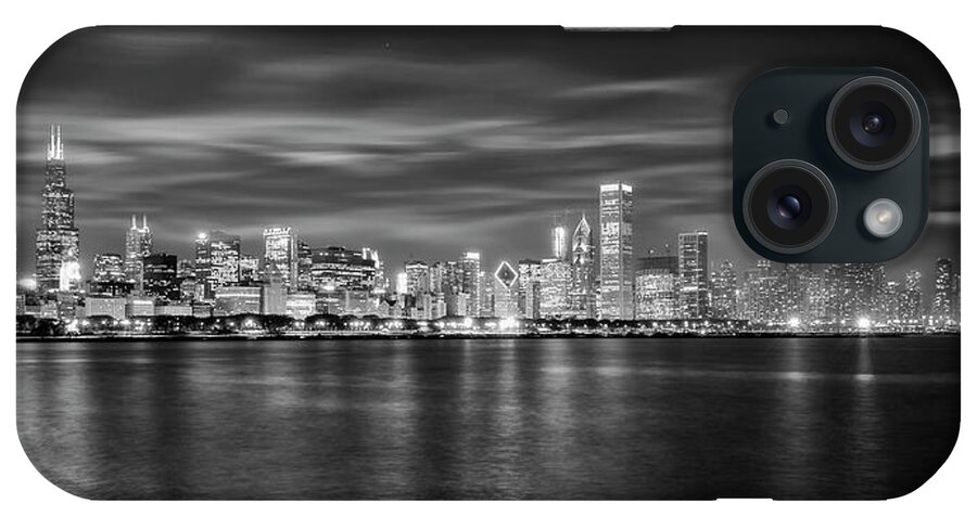 Water's Edge iPhone Case featuring the photograph Chicago Skyline Under Dramatic Low by Chrisp0
