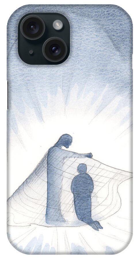 Personal iPhone Case featuring the painting Christ Made Me See The Gold Cloak Which I Now Wear, Through His Generosity by Elizabeth Wang