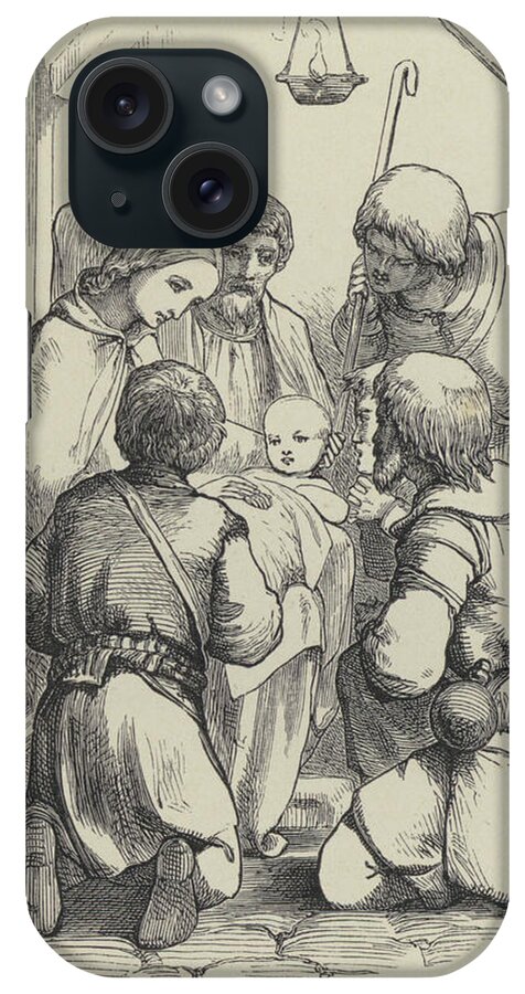 19th Century iPhone Case featuring the drawing Christmas, engraving by English School