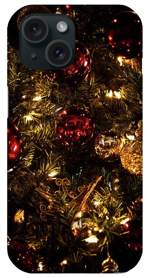 Red iPhone Case featuring the photograph Christmas Tree Ornaments 1 by Joann Copeland-Paul