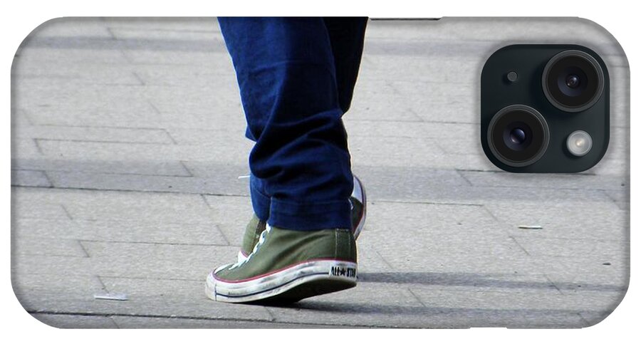 Street Photography iPhone Case featuring the photograph Chucks On The Move by Lachlan Main