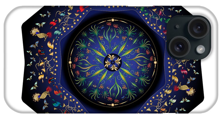 Mandala iPhone Case featuring the digital art Circumplexical No 3792 by Alan Bennington