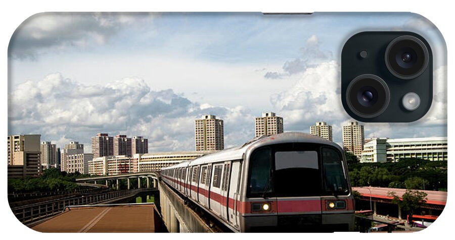Long iPhone Case featuring the photograph City Train Panorama by Georgeclerk