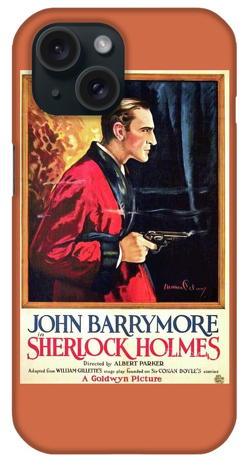 John iPhone Case featuring the painting Classic Movie Poster - Sherlock Holmes by Esoterica Art Agency