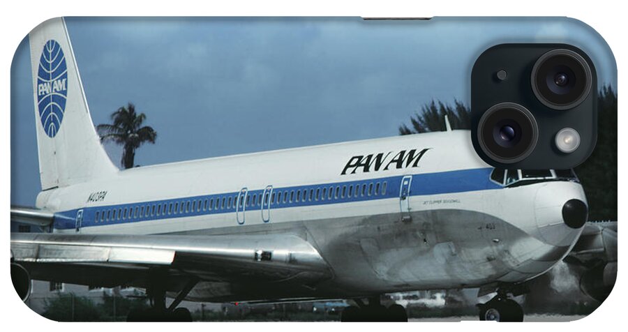 Pan American World Airways iPhone Case featuring the photograph Classic Pan Am Boeing 707 by Erik Simonsen