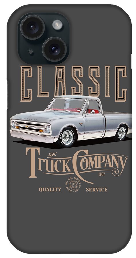Chevy iPhone Case featuring the mixed media Classic Truck Co. by Paul Kuras