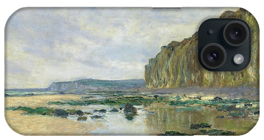 Canvas iPhone Case featuring the painting Claude Monet -Paris, 1840-Giverny, 1926-. Low Tide at Varengeville -1882-. Oil on canvas. 60 x 81... by Claude Monet -1840-1926-