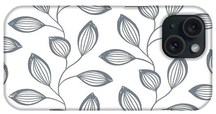 Leaves iPhone Case featuring the digital art Climbing Leaves Repeat Pattern by Taiche Acrylic Art