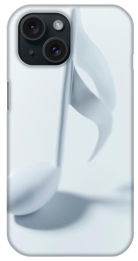 Vertical iPhone Case featuring the photograph Close Up Of Semiquaver Musical Note On by Adam Gault