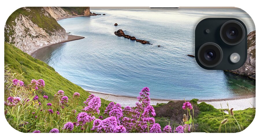 Estock iPhone Case featuring the digital art Coast Near Lulworth Cove, Dorset, England, Great Britain by Christian Muringer