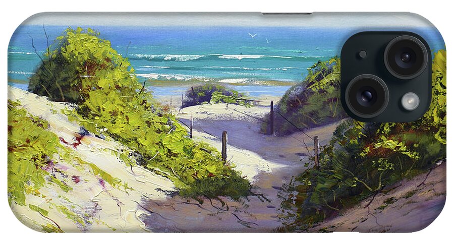 Beach Dunes iPhone Case featuring the painting Coastal Dunes by Graham Gercken