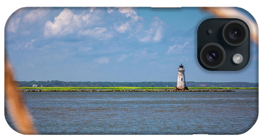 America iPhone Case featuring the photograph Cockspur Island Light by ProPeak Photography