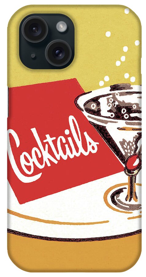 Alcohol iPhone Case featuring the drawing Cocktails on a Tray by CSA Images