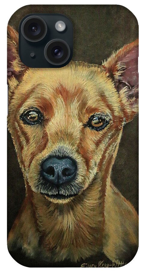 Cody The Chihuahua iPhone Case featuring the painting Cody The Chihuahua by Eileen Herb-witte