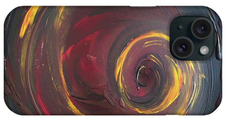 Abstract iPhone Case featuring the painting Coffee Chocolate And Cream Brown Abstract III by Irina Sztukowski