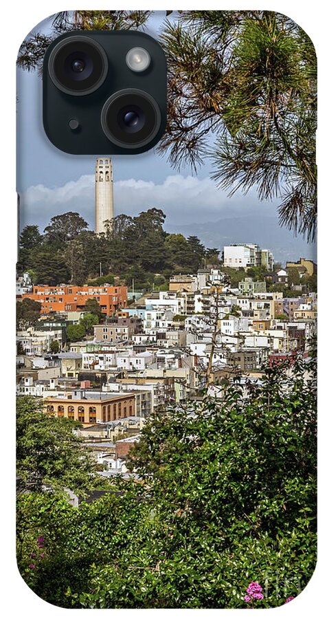 Coit Tower iPhone Case featuring the photograph Coit Tower Through Trees by Kate Brown