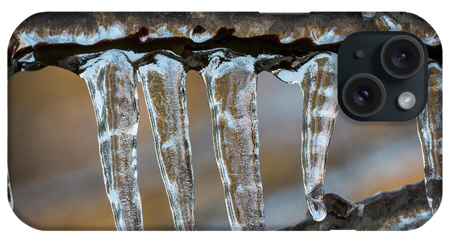 Branches iPhone Case featuring the photograph Cold Snap Icicles by Robert Potts