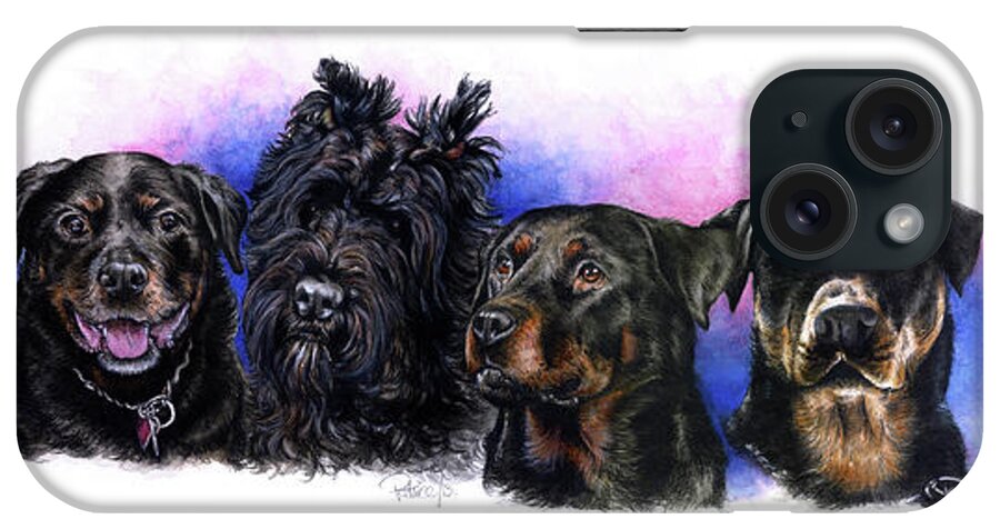 Commissioned Watercolour Art By Patrice iPhone Case featuring the painting Collection of Love by Patrice Clarkson