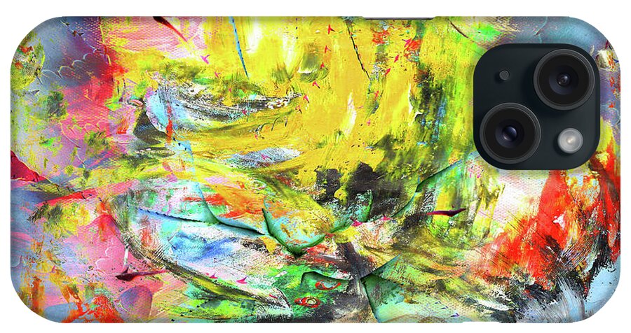 Colorful Feeling iPhone Case featuring the mixed media Colorful Feeling by Ata Alishahi