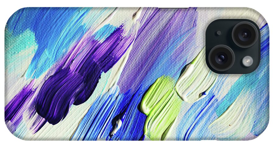 Jenny Rainbow Fine Art Photography iPhone Case featuring the photograph Colorful Rain Fragment 2. Abstract Painting by Jenny Rainbow