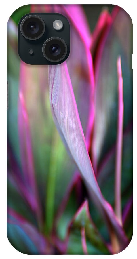 Purple iPhone Case featuring the photograph Colorful Tropical Plant Leaves by Driendl Group