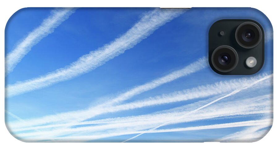 Airplane iPhone Case featuring the photograph Contail Sky by Michieldb