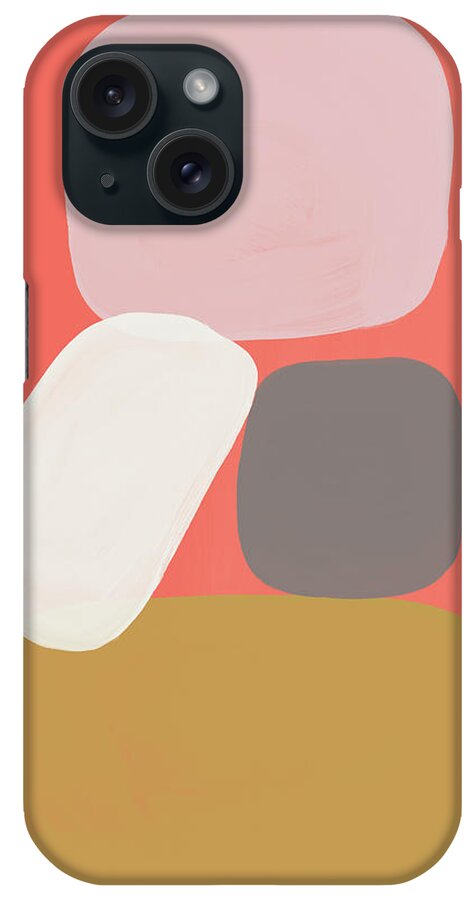 Modern iPhone Case featuring the mixed media Coral Stones 3- Art by Linda Woods by Linda Woods