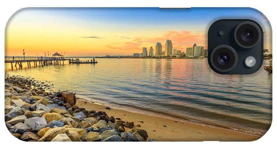 San Diego iPhone Case featuring the photograph Coronado Pier sunset by Benny Marty