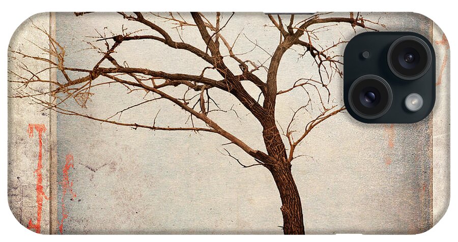 Cottonwood Tree Part 05 iPhone Case featuring the mixed media Cottonwood Tree Part 05 by Lightboxjournal