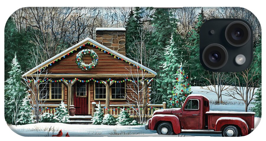 Country Christmas iPhone Case featuring the painting Country Christmas by Debbi Wetzel