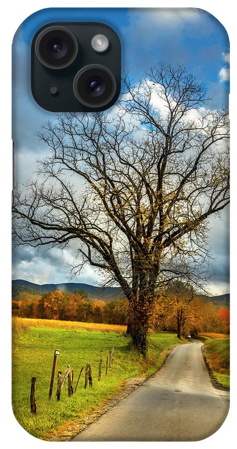 Appalachia iPhone Case featuring the photograph Country Road into Autumn by Debra and Dave Vanderlaan