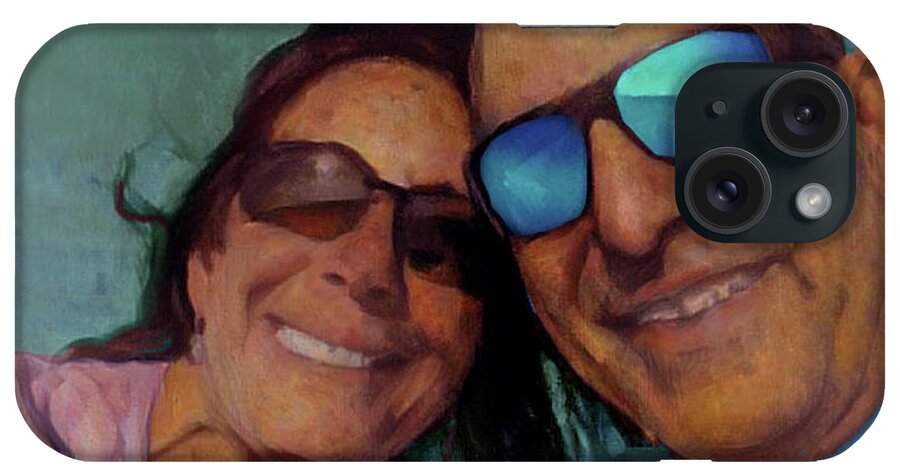 Cousin Lori iPhone Case featuring the digital art Cousin Lori and Vince by Richard Laeton