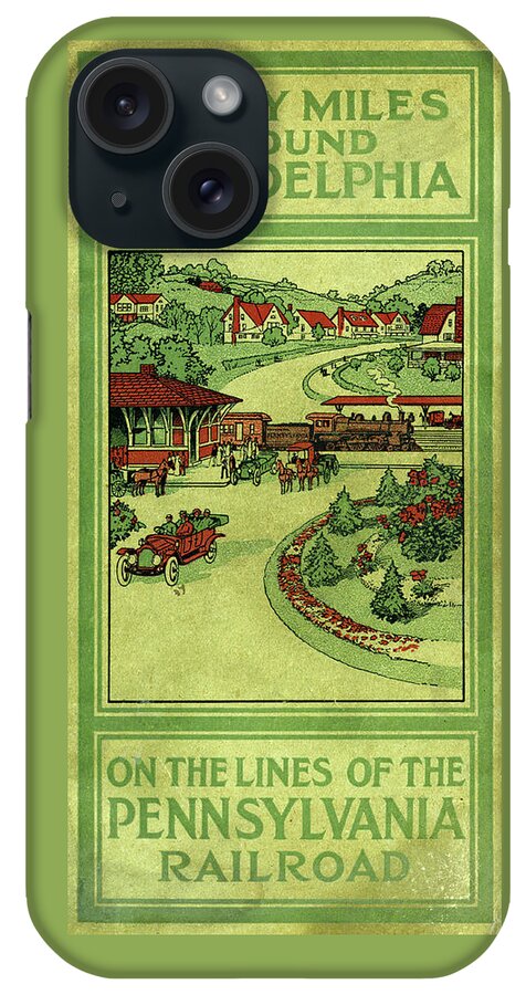 Philadelphia iPhone Case featuring the mixed media Cover of Thirty Miles Around Philadelphia by Unknown