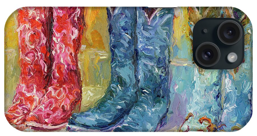 Cowboy Boots iPhone Case featuring the painting Cowboy Boots by Richard Wallich