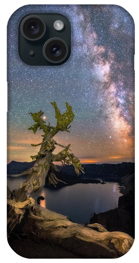 Crater Lake National Park iPhone Case featuring the photograph Crater Lake Twisty Tree by Darren White