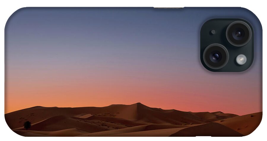 Tranquility iPhone Case featuring the photograph Crescent Moon Over Dunes by Photo By John Quintero