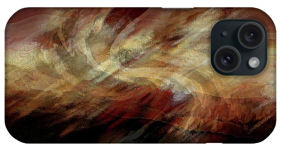 Crimson Fire Vi iPhone Case featuring the digital art Crimson Fire Vi by David Manlove