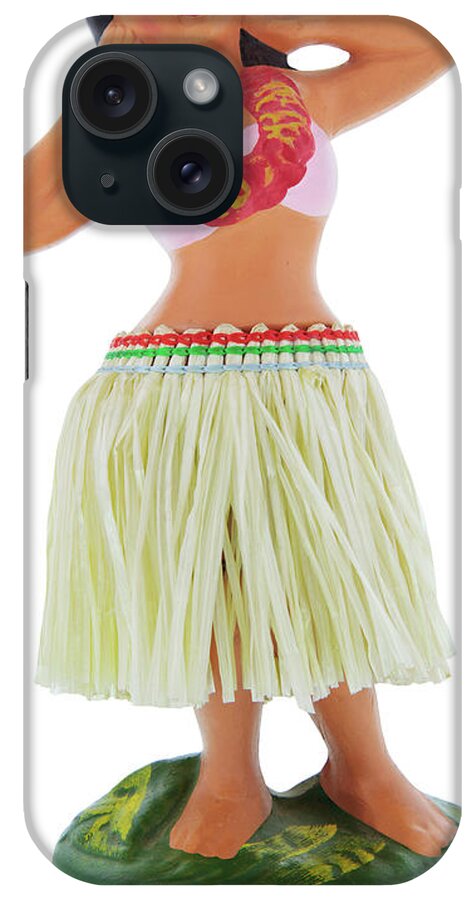 D100859 Hula Pink Top Red Lei iPhone Case featuring the photograph D100859 Hula Pink Top Red Lei by Retroplanet