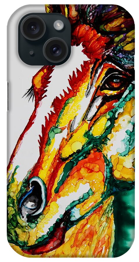 Horse iPhone Case featuring the painting Dakota by Maria Barry