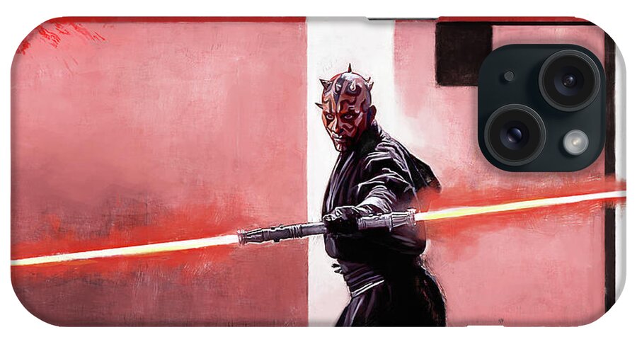 Star Wars iPhone Case featuring the painting Darth Maul - Star Wars by Joseph Oland