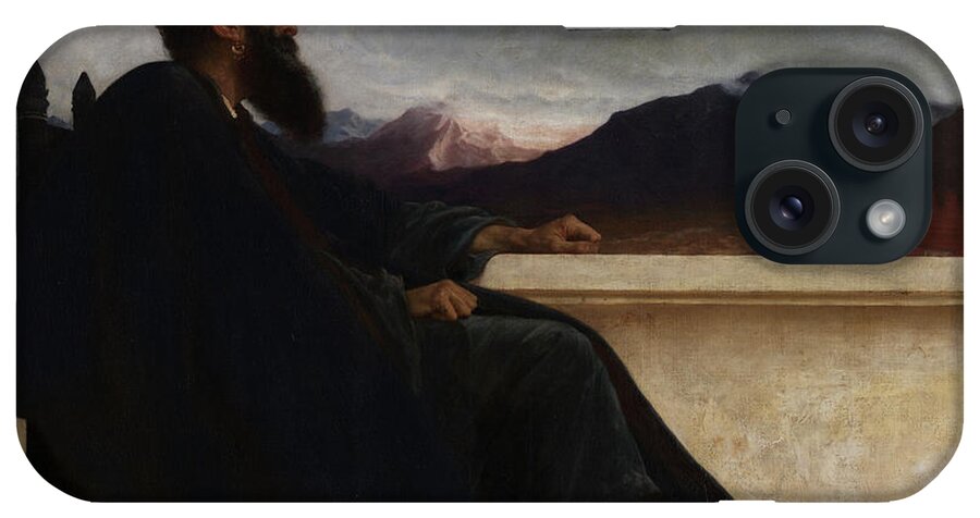 Frederic Leighton iPhone Case featuring the painting David, Oh, that I had wings like a Dove, For then would I fly away, and be at rest by Frederic Leighton