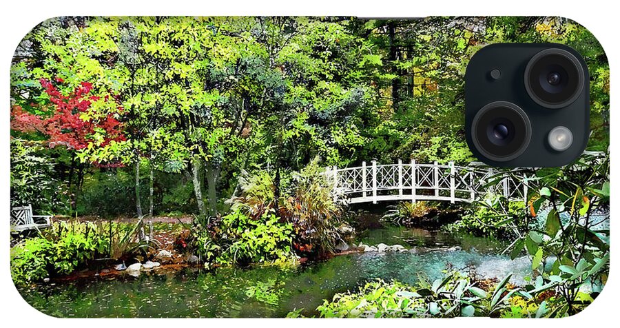 Autumn iPhone Case featuring the photograph Decorative Bridge in Autumn Park by Susan Savad