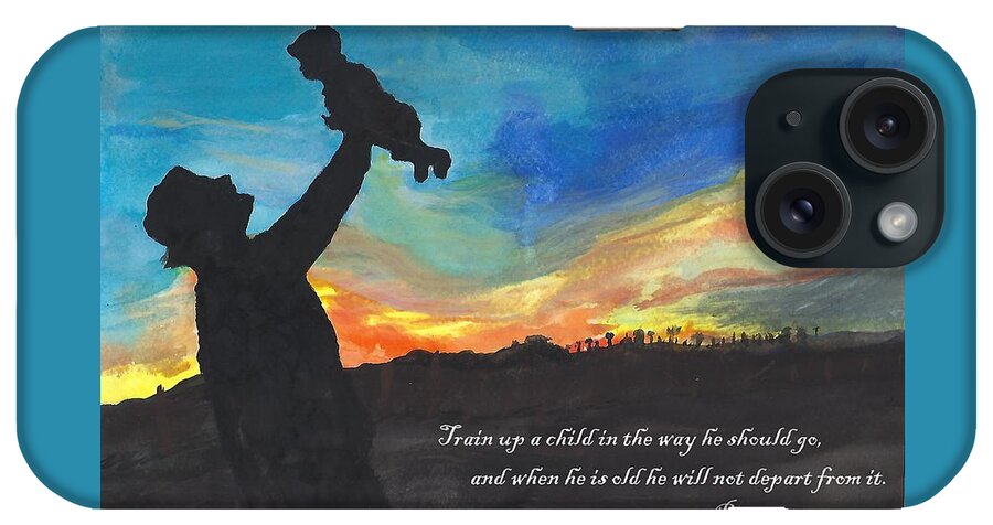 Father iPhone Case featuring the painting Dedication by Claudette Carlton