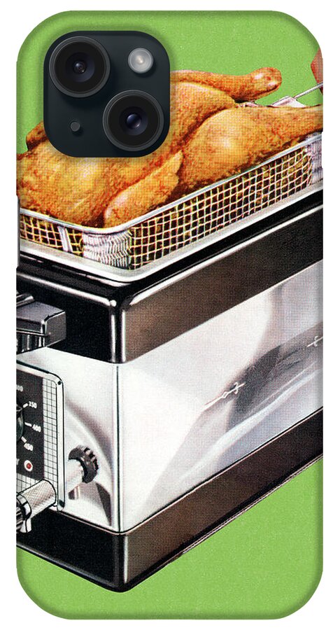 Appliance iPhone Case featuring the drawing Deep Fat Chicken Fryer by CSA Images